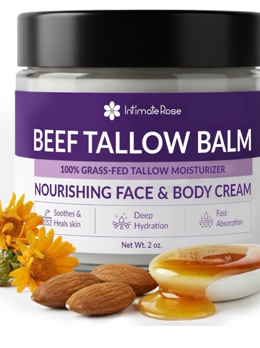 Beef Tallow Balm - Purple Nourishing Face & Body Cream